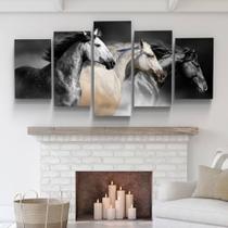 Quadro de decorativo mosaico cavalos 