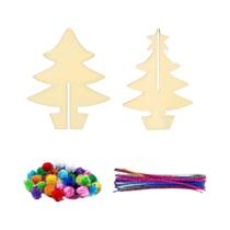 Quadro De Desenho De Madeira Para Árvore De Natal Feito À Mão, Conjunto De Artesanato DIY Com 70