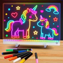 Quadro de Desenho HVMVNV 35 x 25 cm com LED Recarregável, 7 Cores
