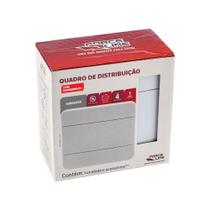 Quadro de Distribuição C/Barramento 4 Din Sobrepor Forceline