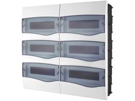 Quadro de Distribuição de Embutir 72 DIN ou 48 NEMA Tramontina com Porta Transparente Quadro de Distribuição de Embutir 72 DIN ou 48 NEMA Tramontina com Porta Transparente