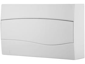 Quadro De Distribuição De Sobrepor 18 Din Ou 12 Nema Tramontina Com Porta Branca Tramontina