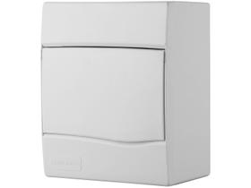 Quadro de Distribuição de Sobrepor 5 DIN ou 3 NEMA Tramontina com Porta Branca Quadro de Distribuição de Sobrepor 5 DIN ou 3 NEMA Tramontina com Porta Branca
