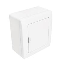 Quadro de Distribuição de Sobrepor Para 3 Disjuntores Nema Ou 4 Din Porta Branca Reversível 3212 Quadro de Distribuição de Sobrepor Para 3 Disjuntores Nema Ou 4 Din Porta Branca Reversível 3212