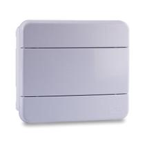 Quadro de Distribuição P/ Embutir P/ 8 Disjuntores Din com Barramento - Force Line Quadro de Distribuição P/ Embutir P/ 8 Disjuntores Din com Barramento - Force Line