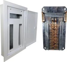 Quadro de distribuição trifasico para 46 disjuntores dim em chapa