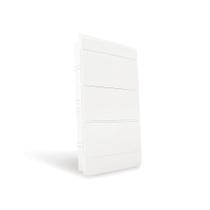 Quadro de embutir para 36 disjuntores DIN branco porta opaca Ouro Box Steck