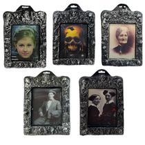 Quadro de Halloween Holográfico com Caveiras - 3 Unidades