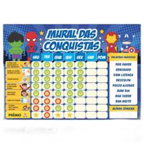 Quadro De Incentivo De Geladeira - Heróis Emojis Quadro De Incentivo De Geladeira - Heróis Emojis