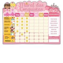 Quadro De Incentivo Rotina De Geladeira - Princesas Estrelas Quadro De Incentivo Rotina De Geladeira - Princesas Estrelas
