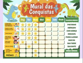 Quadro De Incentivo Rotina De Parede - Dinossauros Estrelas