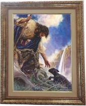 Quadro de Jesus Bom Pastor, mod. 03, Med. 53X43cm. Angelus