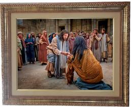 Quadro De Jesus Cristo Com A Adultera, Mod.01, 53x43 Angelus Quadro De Jesus Cristo Com A Adultera, Mod.01, 53x43 Angelus