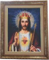 Quadro de Jesus Cristo Rei, mod. 02, Med. 53X43cm. Angelus