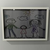 Quadro de lembranças Guarda Desenhos Folha A4 de Parede bancada
