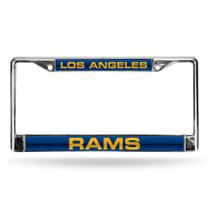 Quadro de licença Rico Industries NFL Los Angeles Rams Chrome