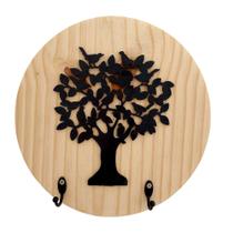 Quadro de Madeira de Pinus Árvore da Vida em Alto Relevo - Decornato