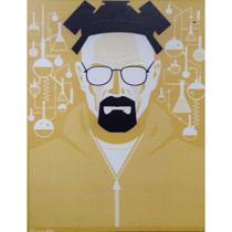 Quadro de Madeira Médio (42cmX30cm) Breaking Bad/Heisenberg/Série