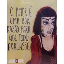 Quadro de Madeira Médio (42cmX30cm) Frase: O amor é uma boa razão para que tudo fracasse/La Casa de Papel/Tokio/Desenho Quadro de Madeira Médio (42cmX30cm) Frase: O amor é uma boa razão para que tudo fracasse/La Casa de Papel/Tokio/Desenho