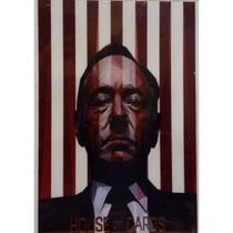 Quadro de Madeira Médio (42cmX30cm) House of Cards/Série