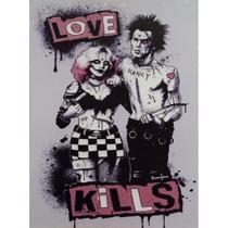 Quadro de Madeira Médio (42cmX30cm) Love Kills/Ilustração Quadro de Madeira Médio (42cmX30cm) Love Kills/Ilustração