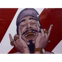 Quadro de Madeira Médio (42cmX30cm) Post Malone Quadro de Madeira Médio (42cmX30cm) Post Malone