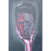 Quadro de Madeira Pequeno (30cmX20cm) Clube da Luta/Personagem/Narrador/Tyler Durden/Cinema/Ilustração