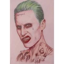 Quadro de Madeira Pequeno (30cmX20cm) Coringa/The Joker/Esquadrão Suicida/Jared Leto/Cinema