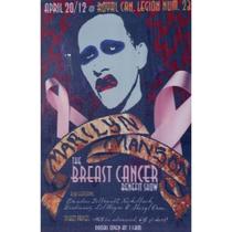 Quadro de Madeira Pequeno (30cmX20cm) The Breast Cancer Benefit Show/ Marilyn Manson/Heavy Metal