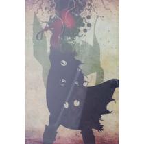 Quadro de Madeira Pequeno (30cmX20cm) Thor/Odinson/Deus do Trovão/Herói/Ilustração
