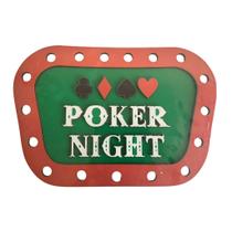 Quadro de Madeira Poker Night/Ilustração Quadro de Madeira Poker Night/Ilustração