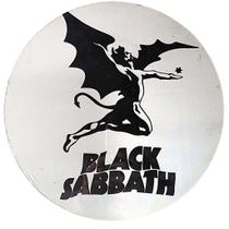 Quadro de Madeira Redondo Médio Black Sabbath/Música 30cm diâmetro Quadro de Madeira Redondo Médio Black Sabbath/Música 30cm diâmetro