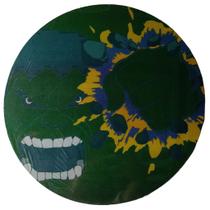 Quadro de Madeira Redondo Médio Hulk Desenho 30cm diâmetro