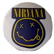 Quadro de Madeira Redondo Médio Nirvana/Grunge/Punk Rock/Música 30cm diâmetro