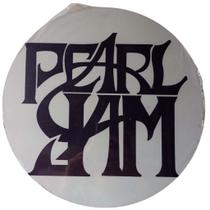 Quadro de Madeira Redondo Médio Pearl Jam/Música/Pop Rock 30cm diâmetro