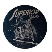 Quadro de Madeira Redondo Médio Superior Brand Clothing Company/Motorcycle/Preto e Branco 30cm diâmetro Quadro de Madeira Redondo Médio Superior Brand Clothing Company/Motorcycle/Preto e Branco 30cm diâmetro