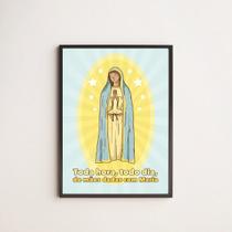 Quadro de Mãos Dadas Com Maria 33x24cm - com vidro Quadro de Mãos Dadas Com Maria 33x24cm - com vidro