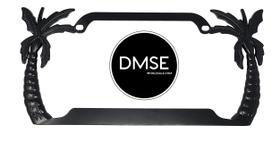 Quadro de matrícula DMSE Wholesale Palm Tree Metal Black 16x31cm Quadro de matrícula DMSE Wholesale Palm Tree Metal Black 16x31cm