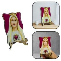 Quadro de Mesa Nossa Senhora de Fátima Vermelho Quadro de Mesa Nossa Senhora de Fátima Vermelho