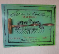 Quadro De Metal tema Vinhos com aplicação em alto relevo 48x40cm Quadro De Metal tema Vinhos com aplicação em alto relevo 48x40cm