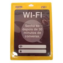 Quadro De Metal Wifi Só Depois De 30 Minutos Zona Criativa 10082674 Quadro De Metal Wifi Só Depois De 30 Minutos Zona Criativa 10082674