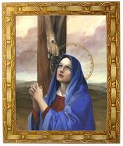 Quadro de Nossa senhora aos Pés da cruz, Mod. 01, Med.30x25cm. Angelus Quadro de Nossa senhora aos Pés da cruz, Mod. 01, Med.30x25cm. Angelus