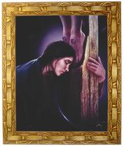 Quadro De Nossa Senhora aos Pés da Cruz, Mod. 02, Med. 30x25cm. Angelus Quadro De Nossa Senhora aos Pés da Cruz, Mod. 02, Med. 30x25cm. Angelus