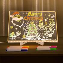 Quadro de Notas LED Aqiuicka Iluminado - 30x20cm - Acrílico Colorido