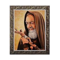 Quadro de Padre Pio 1 Com Moldura