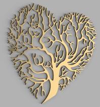 Quadro de Parede Árvore em MDF - Coração