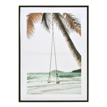 Quadro de Parede com Moldura Praia Balanço 70cm Espressione