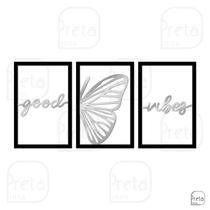 Quadro de Parede Decoração Animal Borboleta GoodVibes 50x103