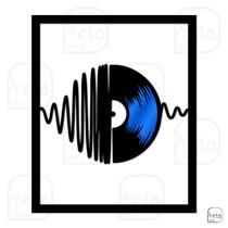 Quadro de Parede Decoração Musica Disco de Vinil 50x40cm Quadro de Parede Decoração Musica Disco de Vinil 50x40cm