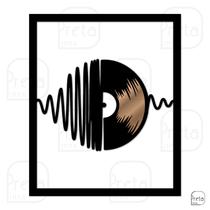 Quadro de Parede Decoração Musica Disco de Vinil 60x50cm Quadro de Parede Decoração Musica Disco de Vinil 60x50cm